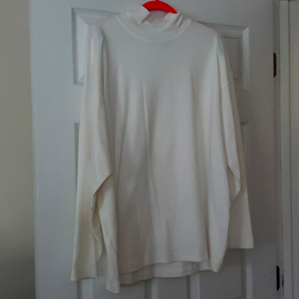 :XL white mock neck long sleeve eddie bauer shirt
